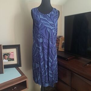 Fresh Produce Blue Ruched Sleeveless Sundress
